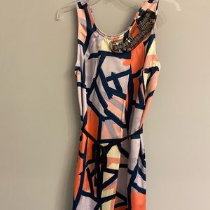 SimplyVera by Vera Wang dress, size small,color is lavender, navy, orange